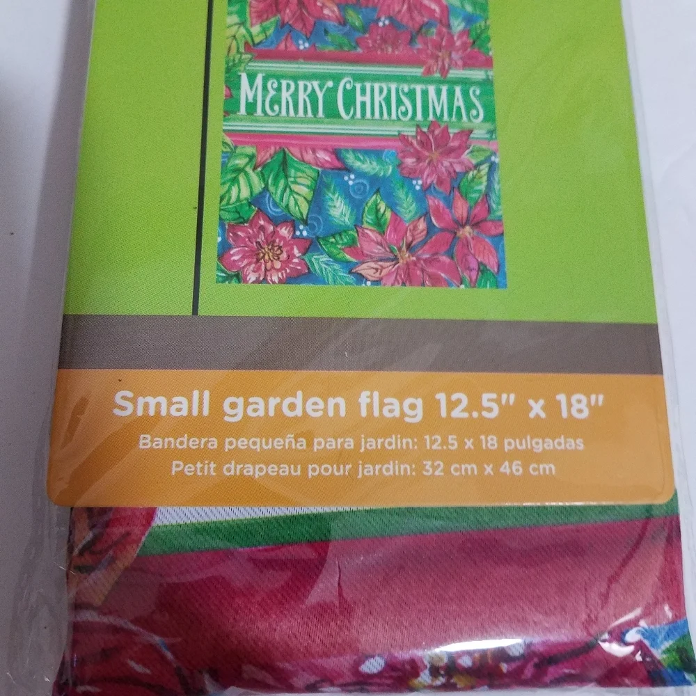 Rain or Shine Merry Christmas Small Garden Flag 12.5 x 18 New